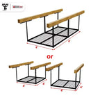 Shuntong 4'x8' Le porte-bagages de garage suspendu Atlas Pro, capacité de charge de 1100 livres, finition Hammertone noir