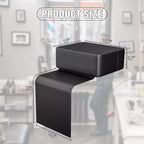 Kids Salon Booster Seat – Oversize Black Leather Cushion for Barber Chair