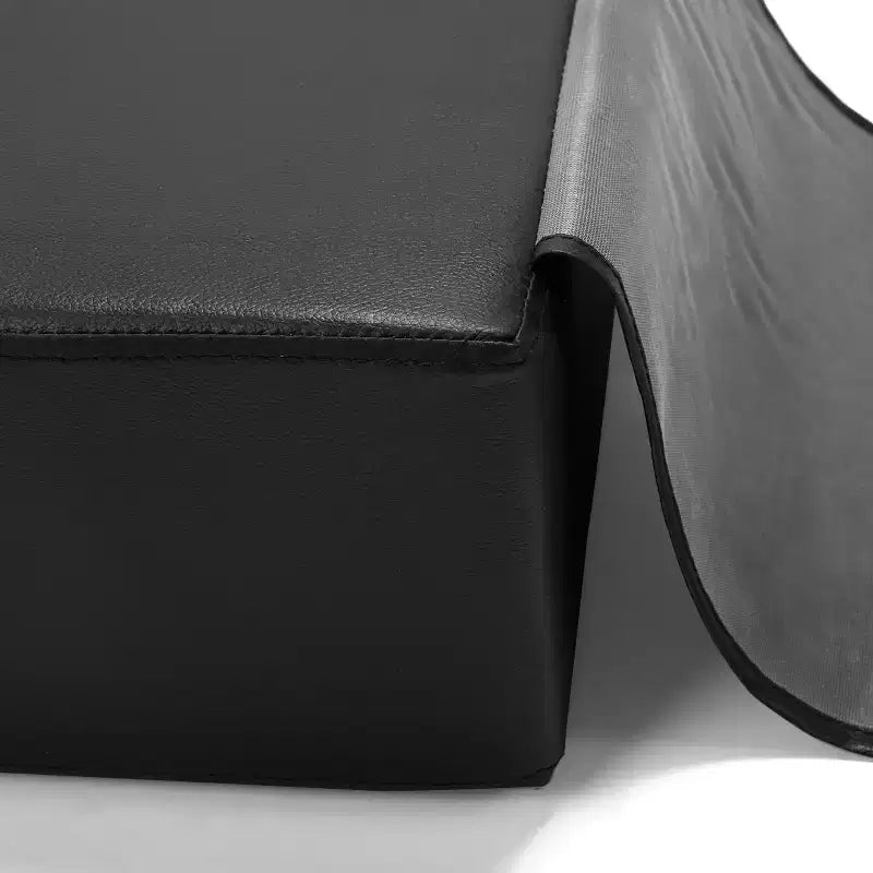Kids Salon Booster Seat – Oversize Black Leather Cushion for Barber Chair