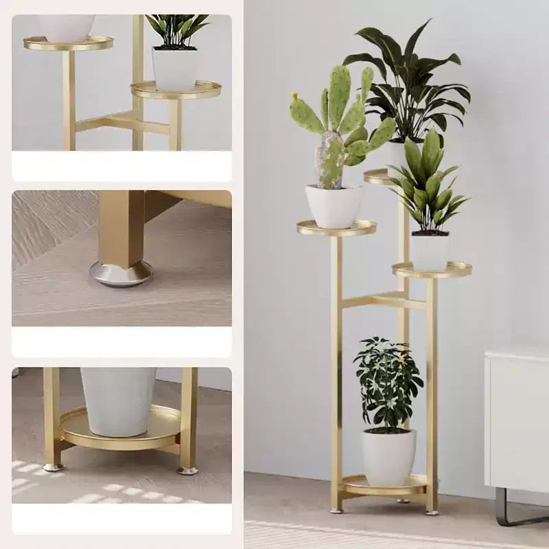 Metal Flower Stand Staircase Plant Rack – Indoor Multi-Tier Display, Easy Assembly