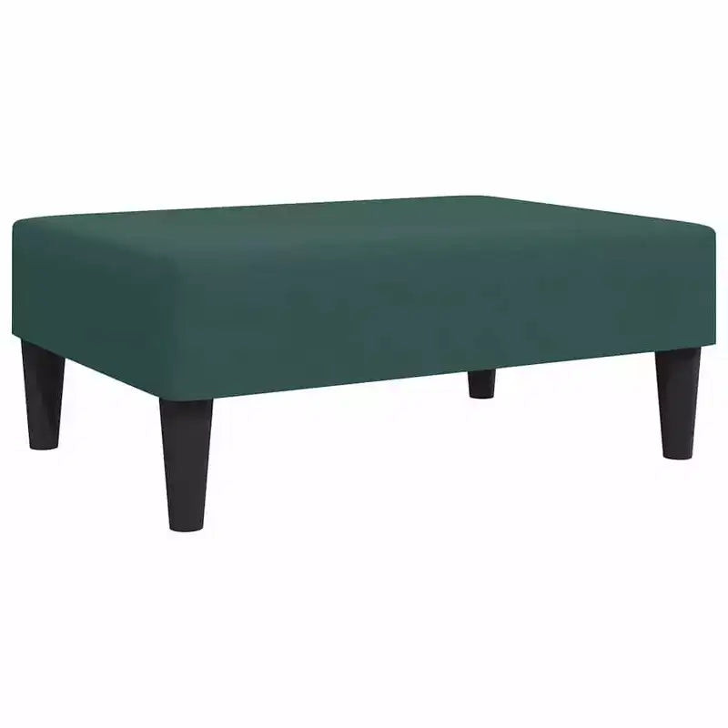 Canapé-lit convertible 2 places en velours vert foncé avec pouf