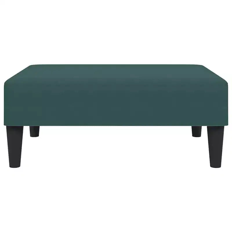Canapé-lit convertible 2 places en velours vert foncé avec pouf