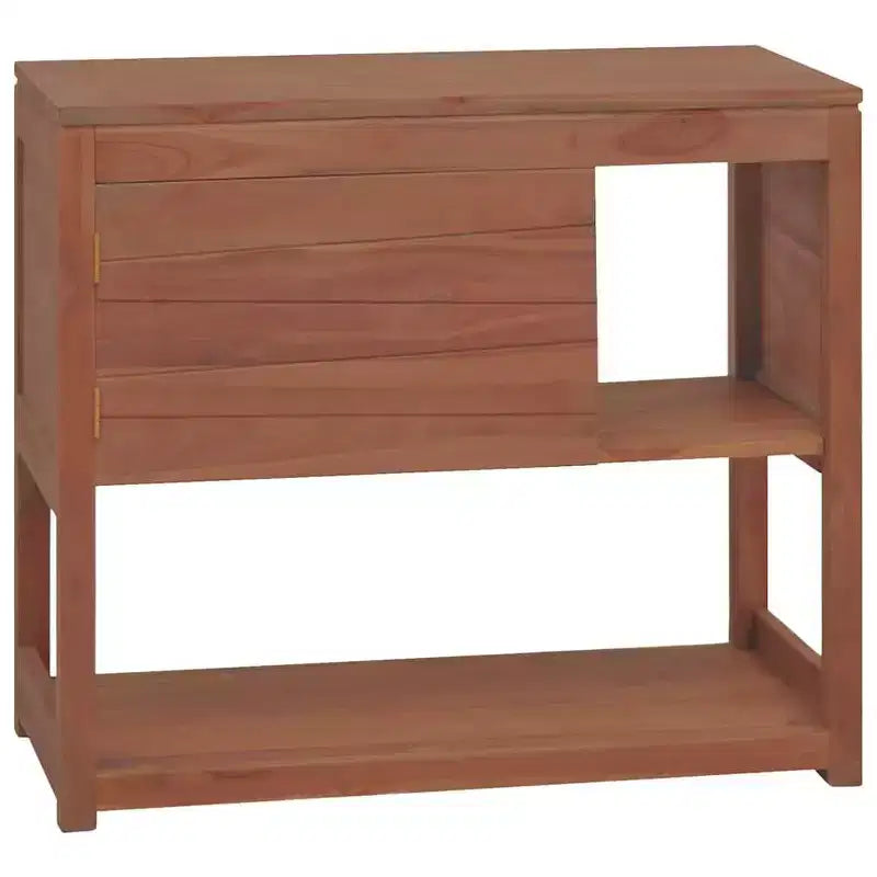 Solid Teak Wood Bathroom Cabinet – Retro Style, 33.5"x15.7"x29.5"