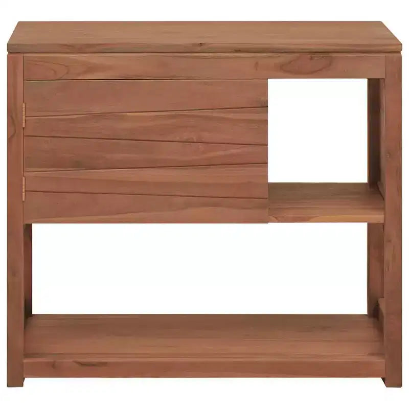 Solid Teak Wood Bathroom Cabinet – Retro Style, 33.5"x15.7"x29.5"