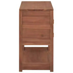 Meuble de salle de bain en teck massif – Style rétro, 33,5"x15,7"x29,5"