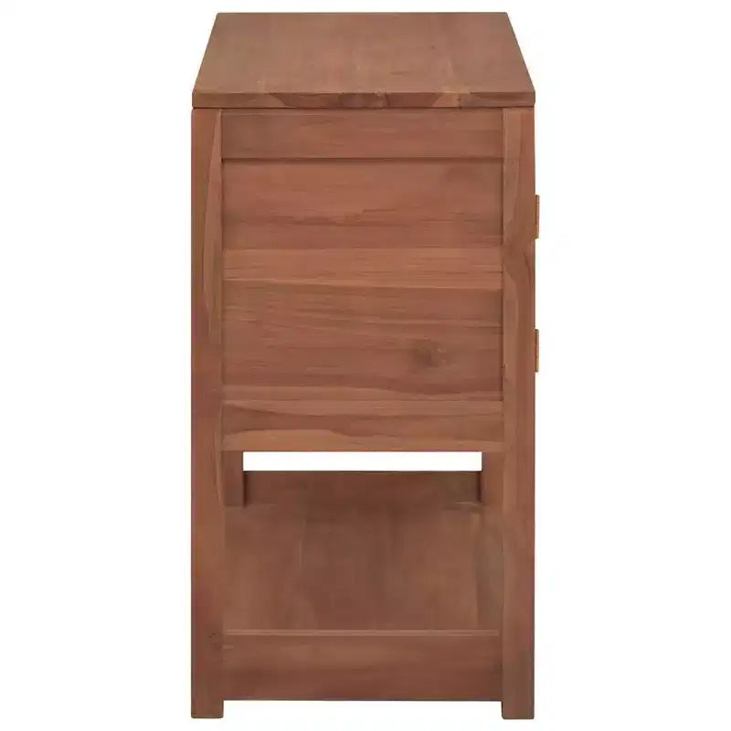 Solid Teak Wood Bathroom Cabinet – Retro Style, 33.5"x15.7"x29.5"