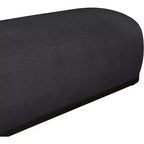 Banc rembourré en tissu chenille – Style Calum, accent moderne pour chambre à coucher