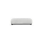 Banc rembourré en tissu chenille – Style Calum, accent moderne pour chambre à coucher