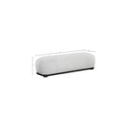 Banc rembourré en tissu chenille – Style Calum, accent moderne pour chambre à coucher