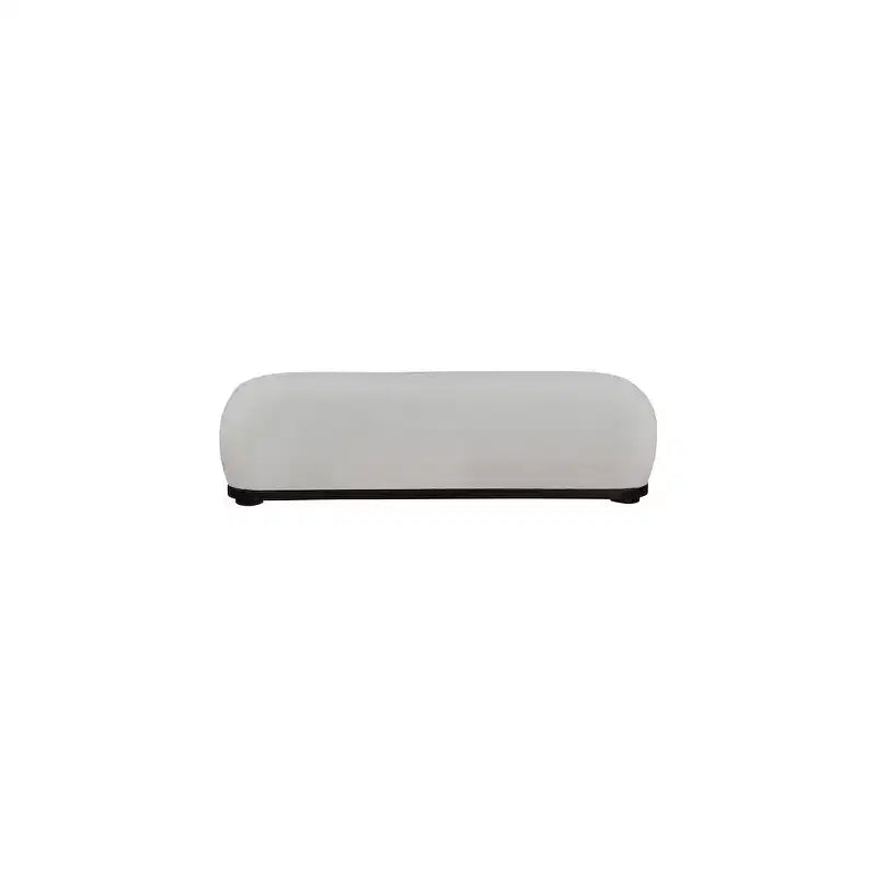 Banc rembourré en tissu chenille – Style Calum, accent moderne pour chambre à coucher