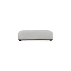 Banc rembourré en tissu chenille – Style Calum, accent moderne pour chambre à coucher
