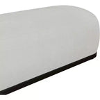 Banc rembourré en tissu chenille – Style Calum, accent moderne pour chambre à coucher