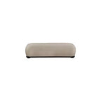 Banc rembourré en tissu chenille – Style Calum, accent moderne pour chambre à coucher