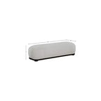Banc rembourré en tissu chenille – Style Calum, accent moderne pour chambre à coucher