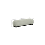 Banc rembourré en tissu chenille – Style Calum, accent moderne pour chambre à coucher
