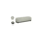 Banc rembourré en tissu chenille – Style Calum, accent moderne pour chambre à coucher