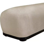 Banc rembourré en tissu chenille – Style Calum, accent moderne pour chambre à coucher