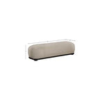 Banc rembourré en tissu chenille – Style Calum, accent moderne pour chambre à coucher
