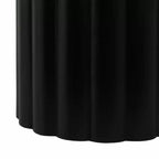 Modern Ribbed End Table with Marble Top – 20", Black & Green, Small Spaces