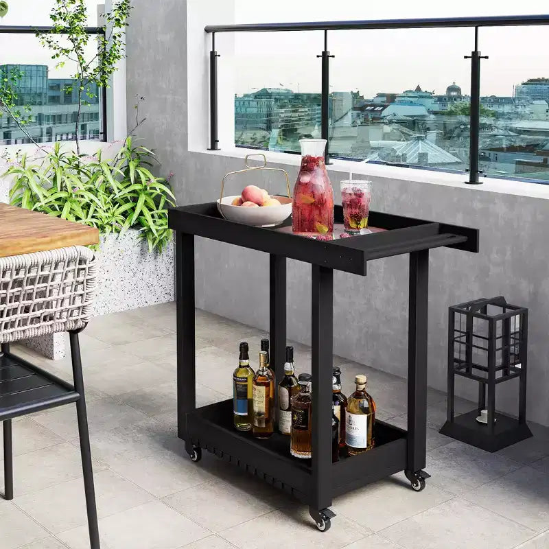 2-Shelf Utility Service Cart – 500 lb Capacity, Home, Office, Patio & BBQ