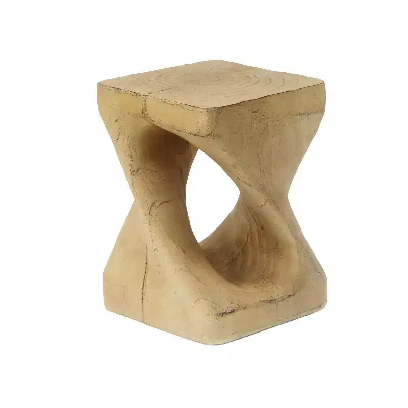 Twist Console Table – Wood-Like Texture, Natural Color, Living Room Accent