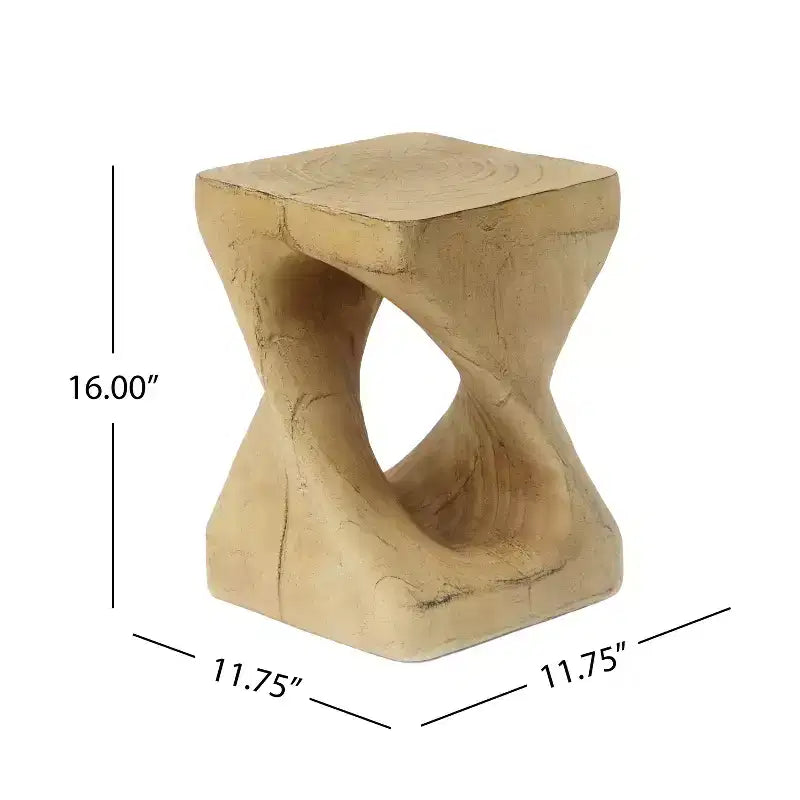 Twist Console Table – Wood-Like Texture, Natural Color, Living Room Accent