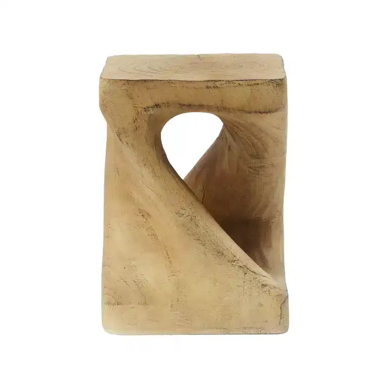 Twist Console Table – Wood-Like Texture, Natural Color, Living Room Accent