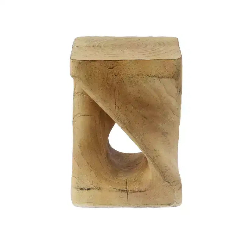 Console Twist – Texture Bois, Couleur Naturelle, Meuble d'Appoint Salon