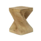Console Twist – Texture Bois, Couleur Naturelle, Meuble d'Appoint Salon