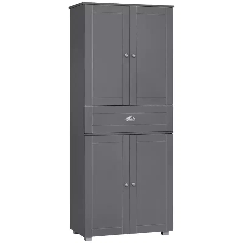 72 Freestanding Kitchen Pantry Cabinet, Tall Storage Cabinet with 4 Doors, Drawer and Adjustable Shelves for Dining Room