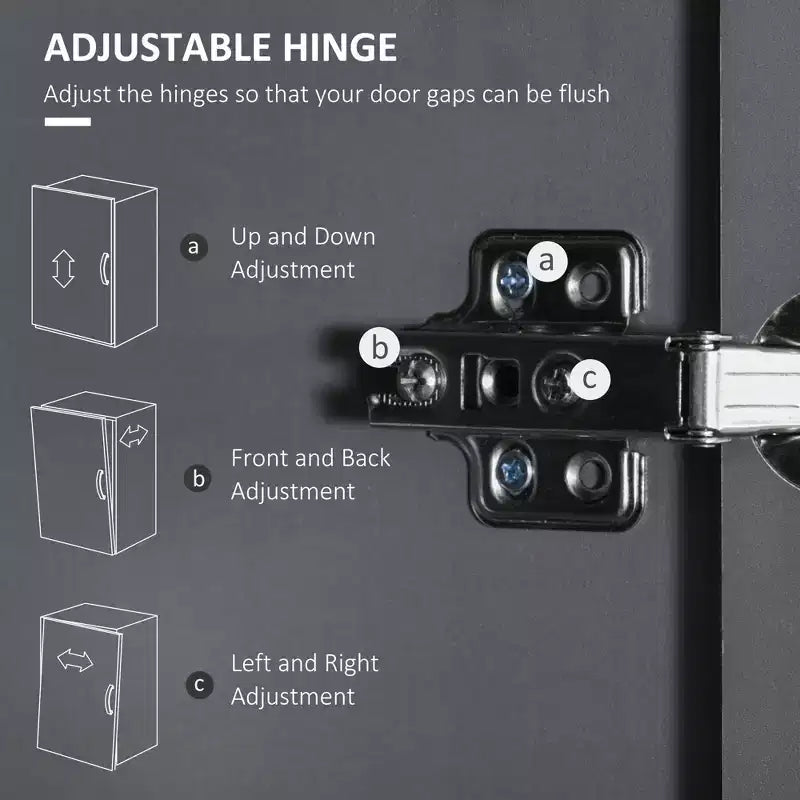 Garde-manger de cuisine de 183 cm de haut – 4 portes, tiroir et étagères réglables, blanc