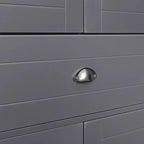 Garde-manger de cuisine de 183 cm de haut – 4 portes, tiroir et étagères réglables, blanc