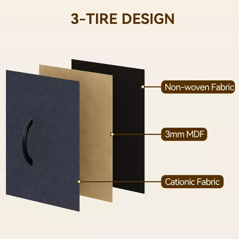 Commode à 15 tiroirs, Organiseur de rangement haut avec cadre en métal et plateau en bois, Commode en tissu pour salon, Meuble de rangement multifonctionnel