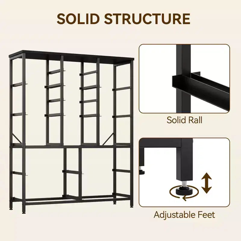 Commode à 15 tiroirs, Organiseur de rangement haut avec cadre en métal et plateau en bois, Commode en tissu pour salon, Meuble de rangement multifonctionnel
