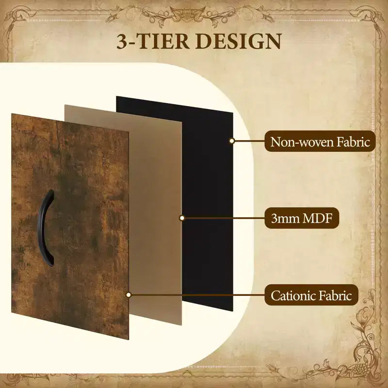 Commode à 15 tiroirs, Organiseur de rangement haut avec cadre en métal et plateau en bois, Commode en tissu pour salon, Meuble de rangement multifonctionnel