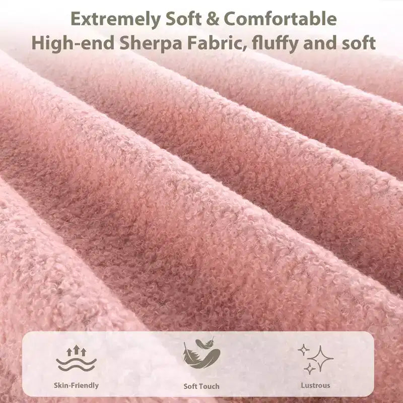 Cadre de lit en tissu bouclé rembourré avec tête de lit – Aucun sommier tapissier requis