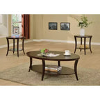 Round Side End Table with Arched Legs & Storage Shelf – Gray, 23.5"H