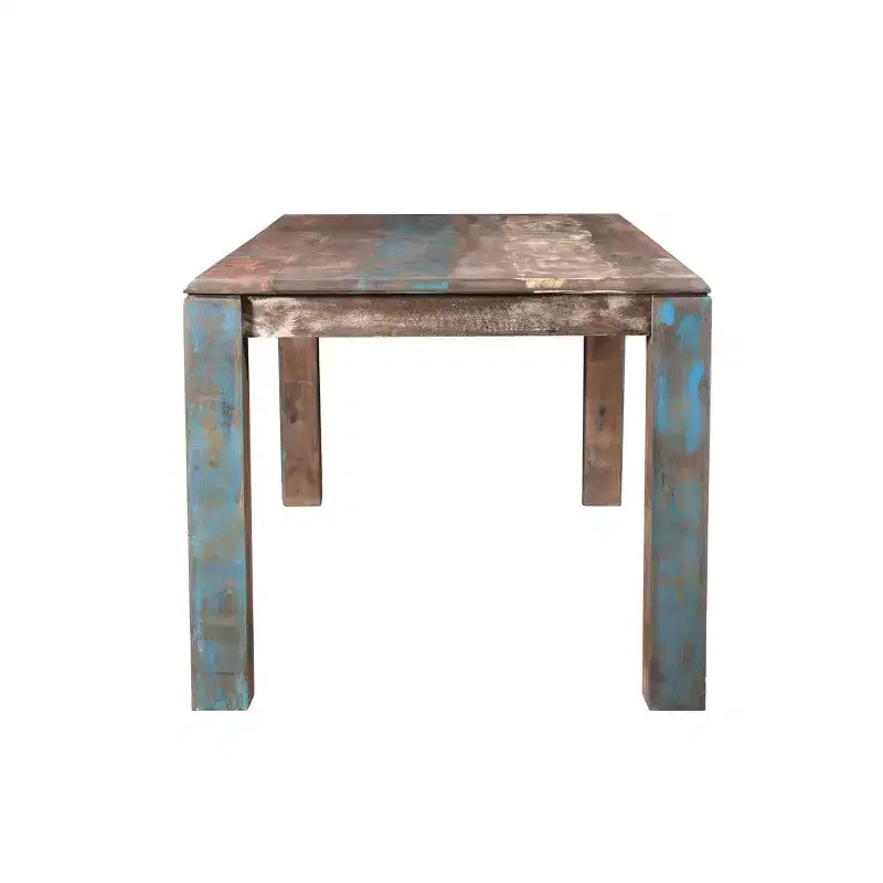 60" Reclaimed Solid Wood Farmhouse Dining Table – Seats 6, Handcrafted, Natural