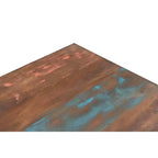Table de salle à manger de ferme en bois massif recyclé de 60" – 6 places, fabriquée à la main, naturelle