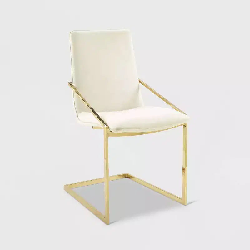 Pitch Performance Velvet Dining Armchair Gold/Ivory - Modway