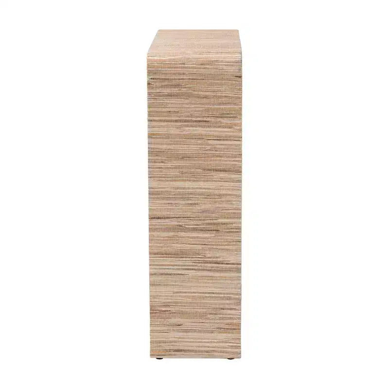bali & pari 35" Lucy Woven Grasscloth Bookshelf Natural