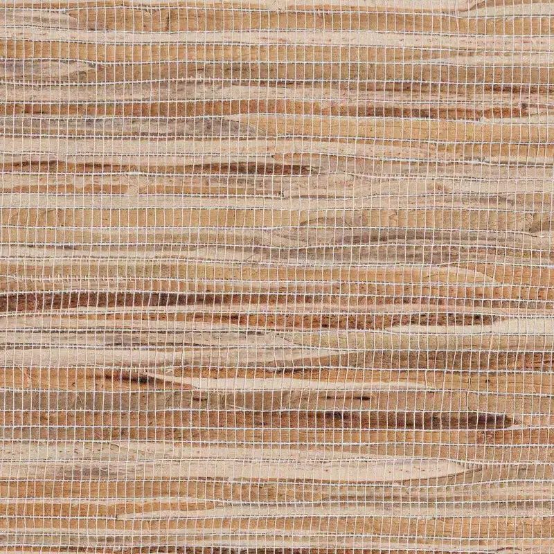 35" Woven Grasscloth Bookshelf – 2-Shelf Bohemian Display, Natural