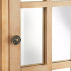 Matteo Modern Mirrored Door Cabinet – Natural Finish – Lifestorey