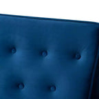 Fauteuil de salon capitonné en velours – Style Sorrento, moderne du milieu du siècle