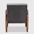 Fauteuil de salon capitonné en velours – Style Sorrento, moderne du milieu du siècle