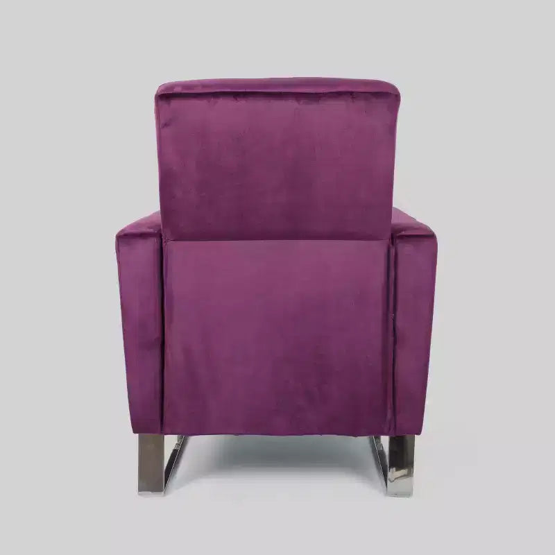 Modern Push-Back High Leg Recliner Chair – Brightwood Style, Upholstered