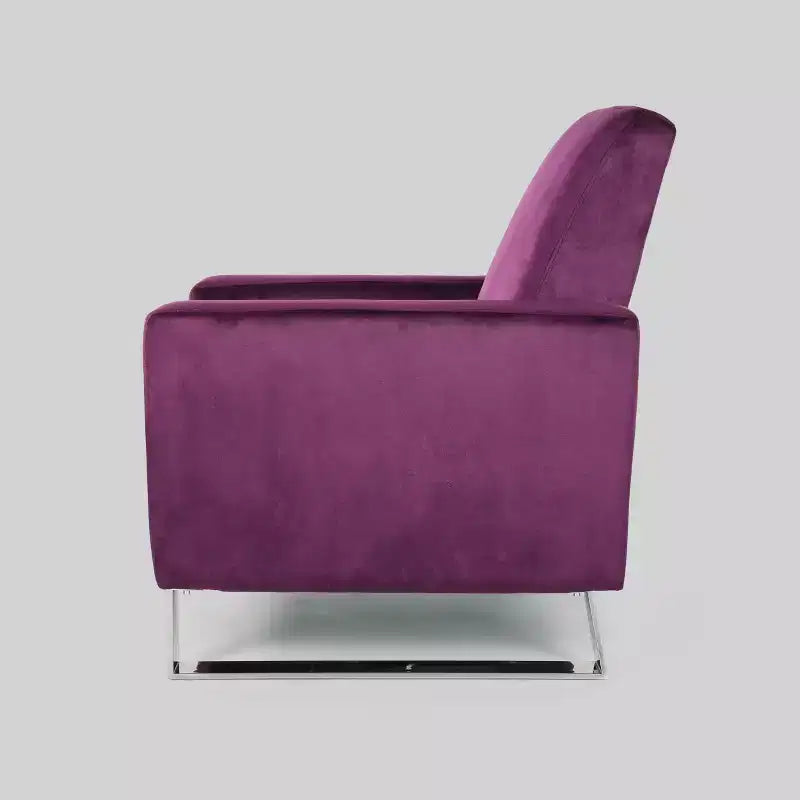 Modern Push-Back High Leg Recliner Chair – Brightwood Style, Upholstered