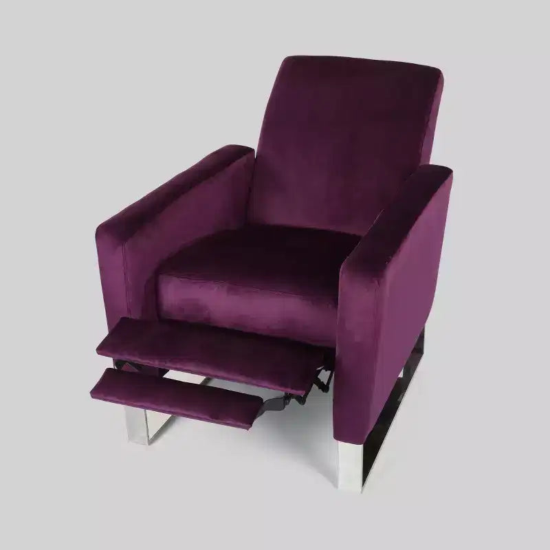Modern Push-Back High Leg Recliner Chair – Brightwood Style, Upholstered