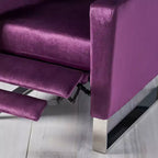 Modern Push-Back High Leg Recliner Chair – Brightwood Style, Upholstered