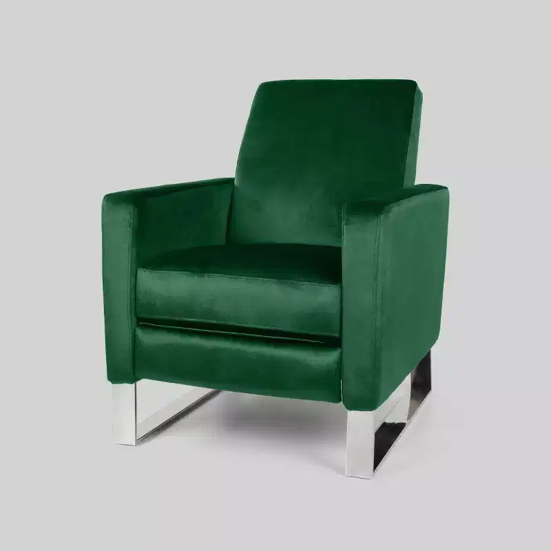 Modern Push-Back High Leg Recliner Chair – Brightwood Style, Upholstered